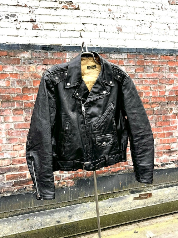 Vintage 1950s Excelled Horsehide Biker Jacket - Etsy