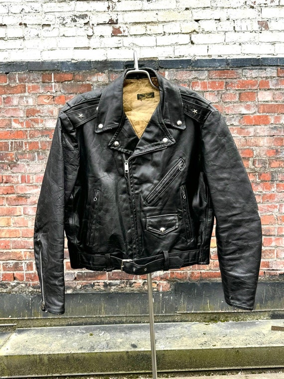 Vintage 1950s Excelled Horsehide Biker Jacket - Etsy Vintage 1950s Excelled Horsehide Biker Jacket - Etsy