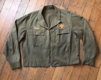 AS-IS vintage 1950s Shell Gas attendant jacket