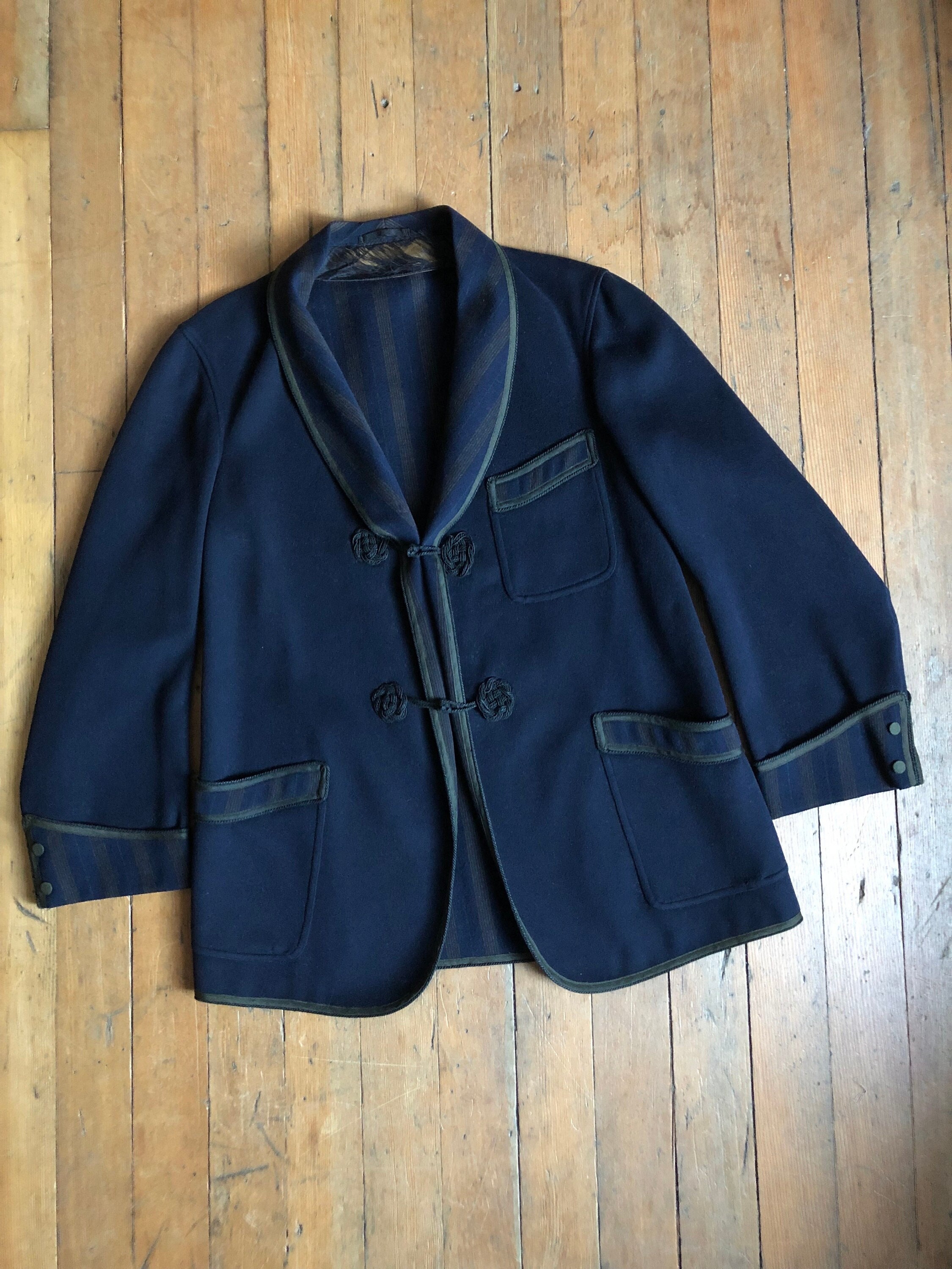 Vintage 1920s Wool Smoking Jacket