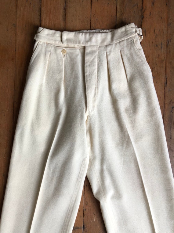 vintage 1920s 30s wool trousers pants W 29 - image 3