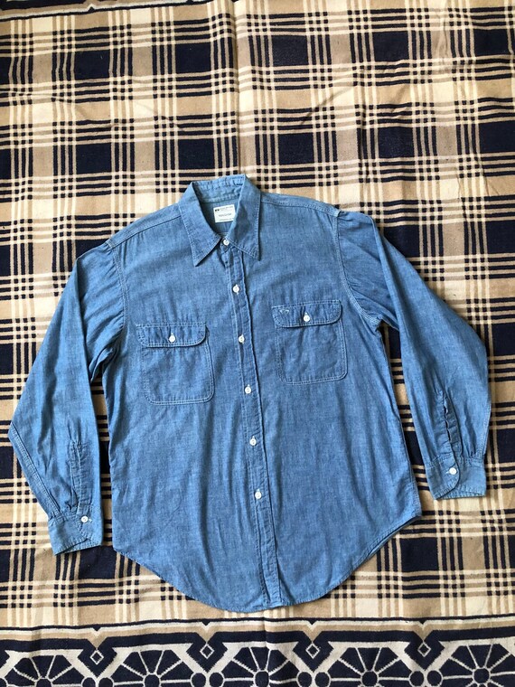 1950年代のヴィンテージシャンブレーシャツ - Etsy 日本