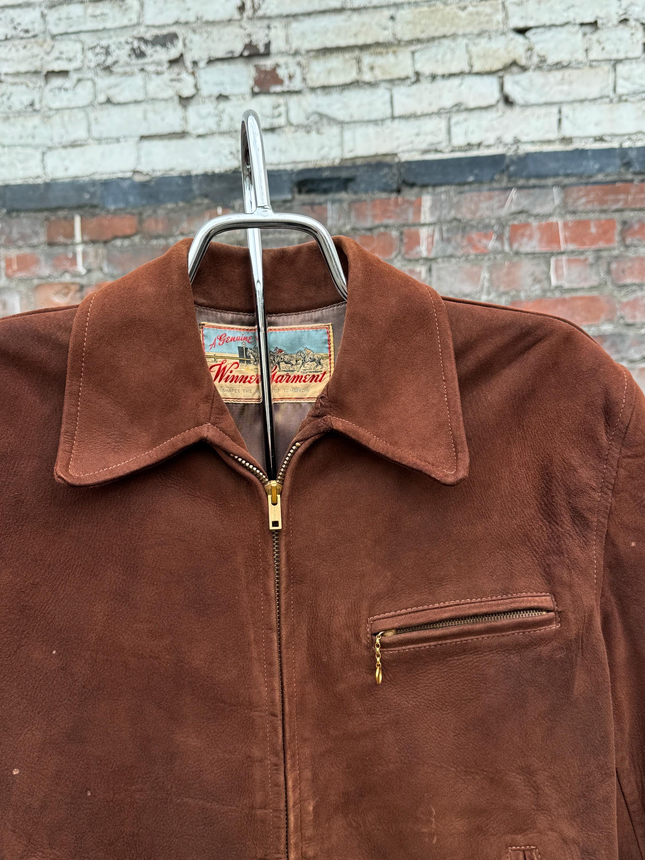 Vintage 1940s Suede Leather Cropped Jacket - Etsy