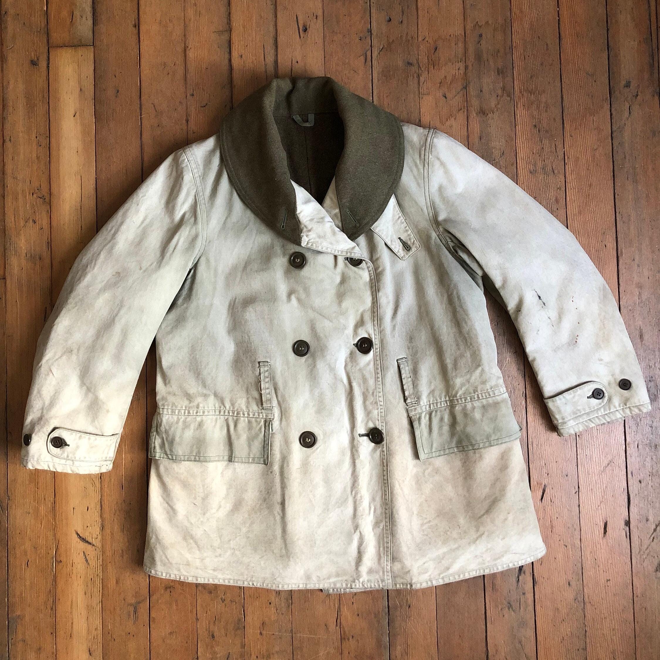 超希少 30s 40s Vintage Mackinaw Coat USA Vintage 40s Mackinaw Coat Mens 44 Hunting Plaid Wool USA