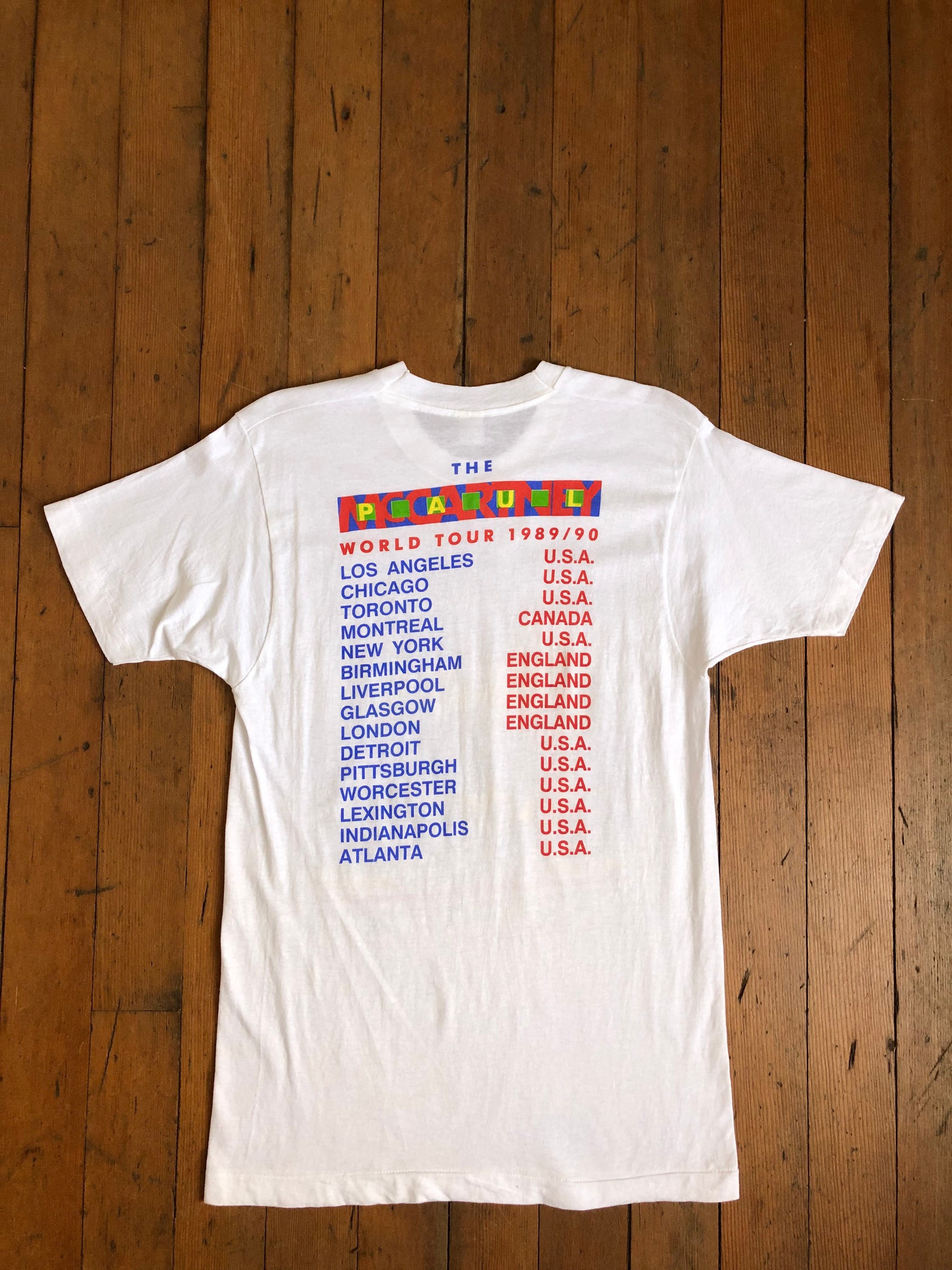 20% OFF SALE // Vintage 1989/90 Paul Mccartney World Tour T 20% OFF SALE // Vintage 1989/90 Paul Mccartney World Tour T