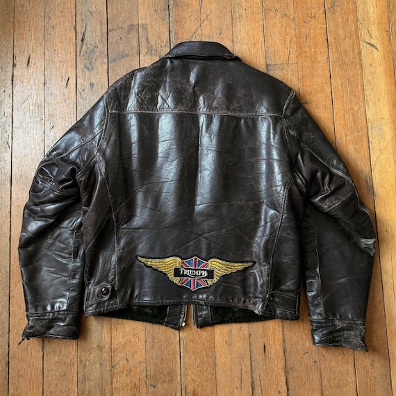 1940s〜1950s レザージャケット 1940 1950 Vintage Leather Jacket L XL - Etsy