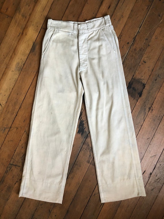 vintage 1930s cotton trousers pants - image 8