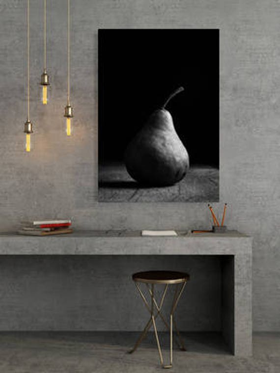 Stunning Rich Black And White Fine Art Photograph Of A Pear On Etsy