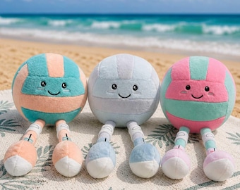 Volleyball Plushie Bundle of 3 – Soft Stuffed Toys for Volleyball Fans, Players & Gifts
