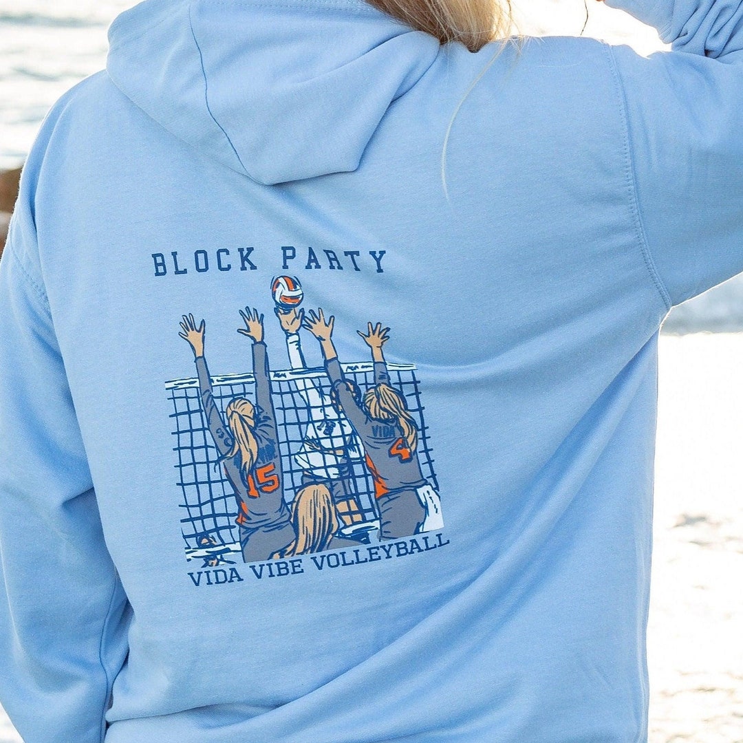 Volleyball Block Party Hoodie, Volleyball Sweatshirt, Hoodie