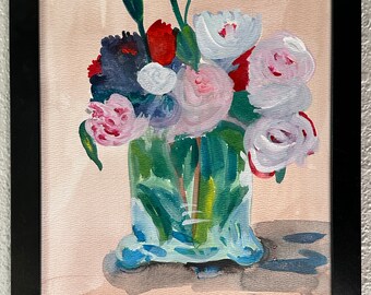 Monday - original one-of-a-kind floral watercolor painting on watercolor paper