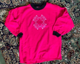 1980's Embroidered Nudes Sweatshirt .- medium