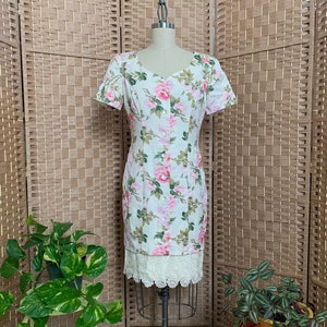 Vestido Sweetheart dos anos 80. Lanz .- pequeno/médio