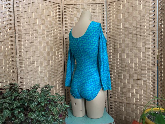 1980’s Stretch Geometric Bodysuit -  medium - image 5