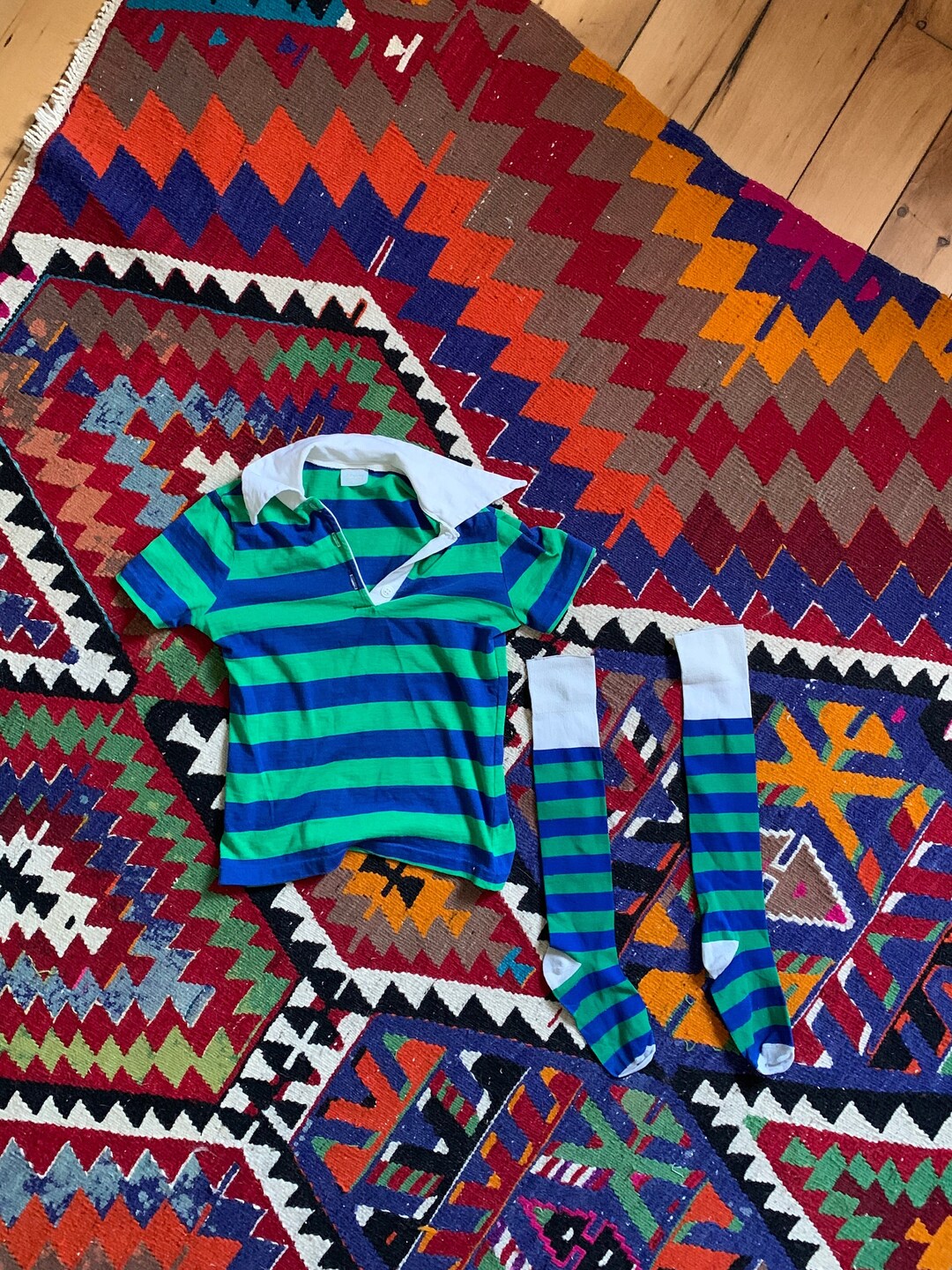 1970s Striped Polo Sport Set . Jcpenny . Extra Small / Etsy