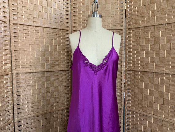 Vintage Purple Babydoll Slip . Secret Treasures .… - image 2