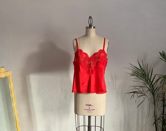 1980s Lace Crop Camisole - Applause - Medium
