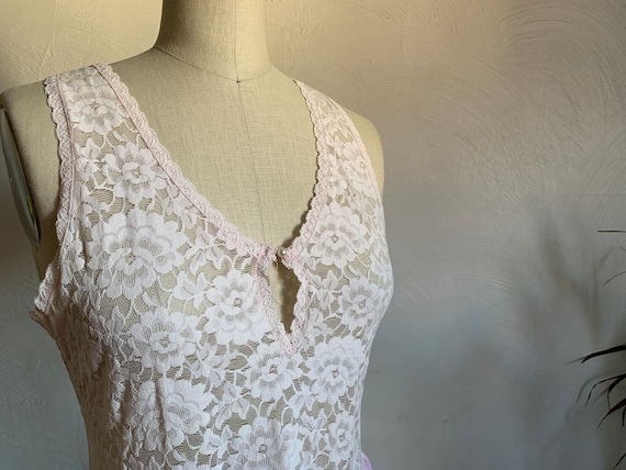 1970s Sweet Lace Nightgown . Victoria's Secret Go… - image 3
