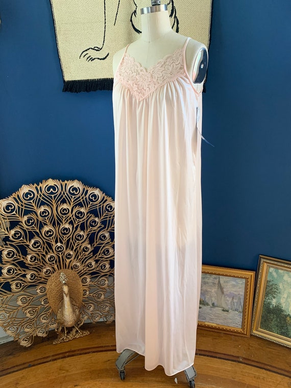 1980s Flutter Romance Nightgown .Deadstock Katz . 