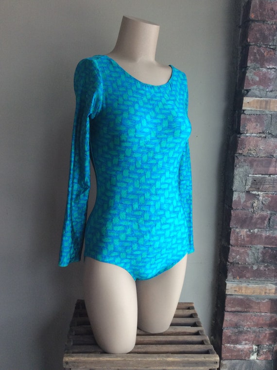 1980’s Stretch Geometric Bodysuit -  medium - image 7