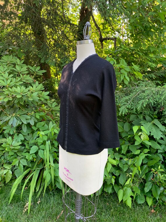 1990s Romantique Wool Cardigan . Rozae Nichols .-… - image 3