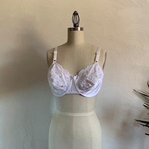 Biscotti Lace Bra, Front Fastening, Vintage Style Soft Bra for the