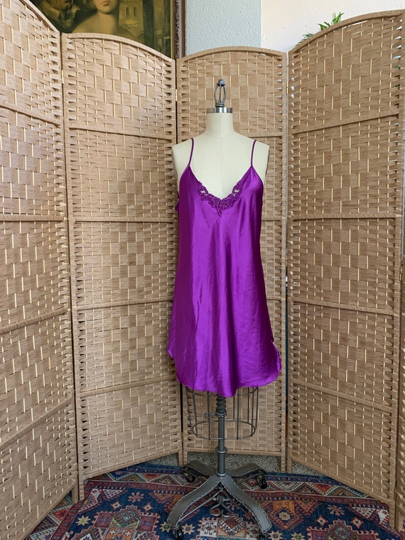 Vintage Purple Babydoll Slip . Secret Treasures . 