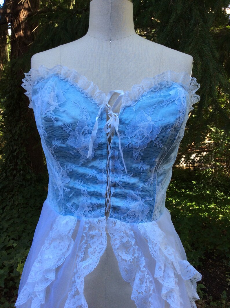 1960\u2019s Chiffon Ruffle Corset large volup