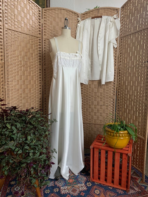 1960’s Dreamy Satin Peignoir Ser : Christian Dior