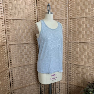 1980s Naughty Heathered Muscle Tank . Fruit of the Loom .- medium