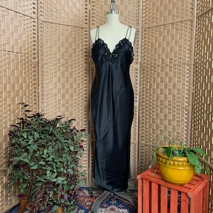 Vintage Vamp Sultry Sequin Slip Dress - small / medium