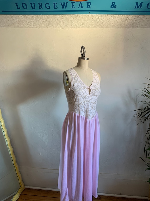 1970s Sweet Lace Nightgown . Victoria's Secret Go… - image 2