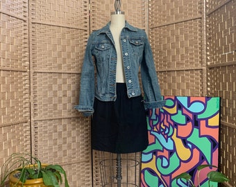 1990's Minimal Wool Mini Skirt . J Crew . - large / volup