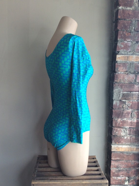 1980’s Stretch Geometric Bodysuit -  medium - image 6