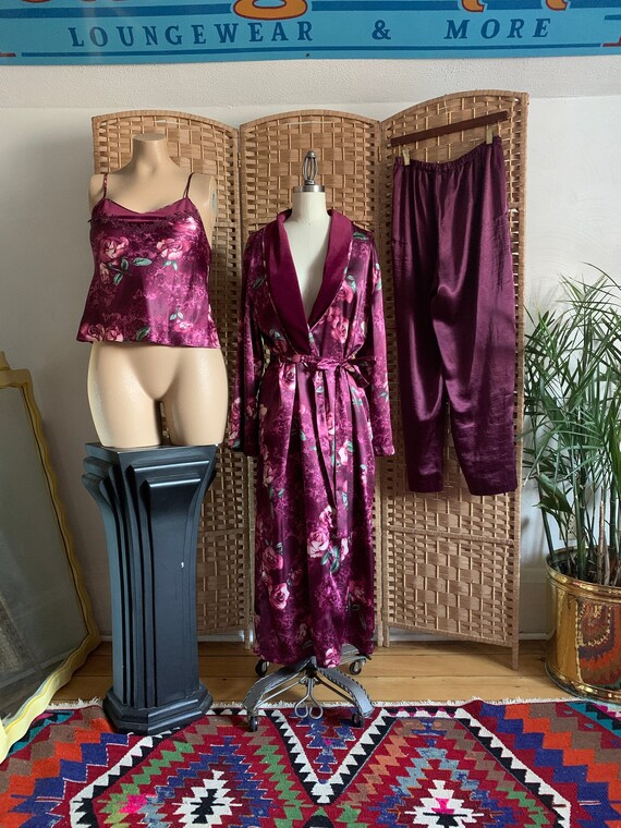 1980’s Romantic Boudoir Pajamas Set . Secret Treas