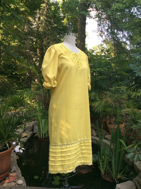Linen Dramatic Sleeve Dress  . - medium - image 2