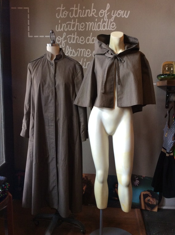 1970's High Fashion Rain Jacket / Cape . Luba Rude