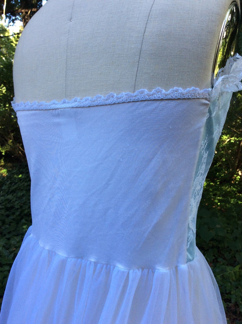 1960\u2019s Chiffon Ruffle Corset large volup