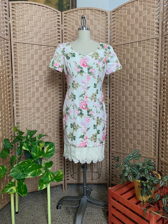 1980’s Sweetheart Dress . Lanz .- small /medium