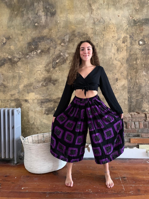 VTG Geometric Palazzo Cropped Pants . Marti . - sm