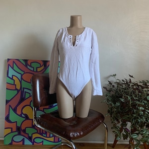 1990’s Textured Rivet German Bodysuit  . Colours of the World . Junge Mode .-  medium