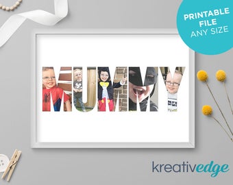 PERSONALISED Photo Name Print for Mom, Mommy, Mum, Mummy, Grandma, Nan, Nana, Nanny! Any size or name - Digital Only! Gift Idea!