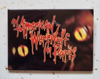 Vintage 90s An American Werewolf in Paris Horror Movie Promo Pinback Button