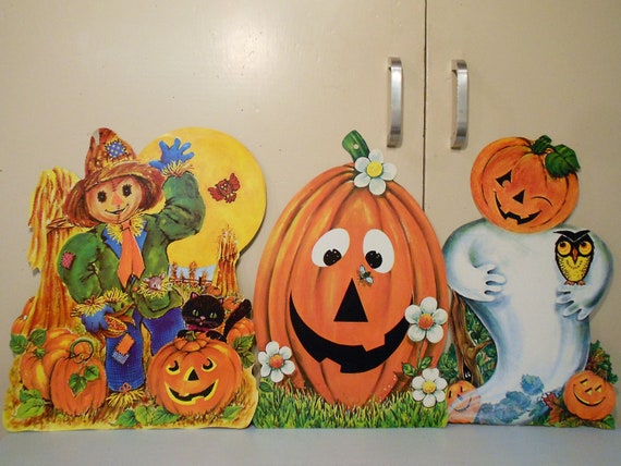 lot of halloween decorations