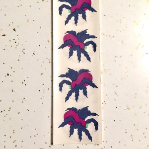 Vintage 1986 Mrs. Grossman’s Halloween Spiders Sticker Bogen 4 Aufkleber pro Bogen New Old Stock