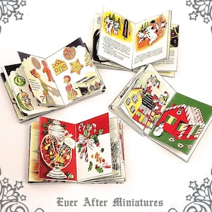 1:12 Christmas INSIDE PAGES for Miniature Christmas Book Cover and for Mini Book Printable Christmas Dollhouse Miniature Book Cover DOWNLOAD image 1