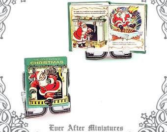 1:12 Night before Christmas Dollhouse Miniature Book – Miniature Christmas Mini Book Christmas Tiny Book Printable Christmas Book DOWNLOAD