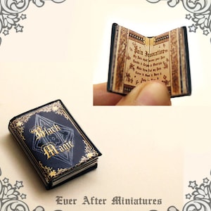 Black Magic Dollhouse Miniature Book – 12th Scale OPENABLE Dollhouse Miniature Book with READABLE Black Magic Spells - Printable DOWNLOAD