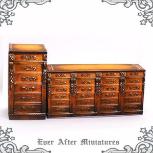 1:12 Victorian Dollhouse Miniature Cabinet – 2 Printable Antique Dollhouse Furniture Alchemy Miniature Apothecary Cabinet Curiosity DOWNLOAD