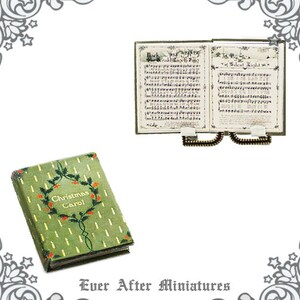 2 CHRISTMAS CAROLS Miniature Book –1:12 Christmas Carols Music Sheet ...
